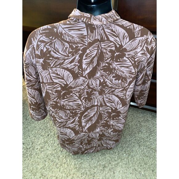 Madewell V-Neck Button Up Shirt Women's‎ Size XS Brown Floral - Picture 4 of 6